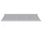 vidaXL Copertină retractabilă antracit/alb, 4x3 m, textil/aluminiu vidaXL Copertină retractabilă antracit/alb, 4x3 m, textil/aluminiu