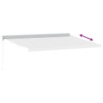 vidaXL Copertină retractabilă antracit/alb, 4x3 m, textil/aluminiu vidaXL Copertină retractabilă antracit/alb, 4x3 m, textil/aluminiu