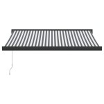 vidaXL Copertină retractabilă antracit/alb, 3,5x2,5 m, textil/aluminiu