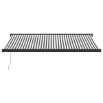 vidaXL Copertină retractabilă antracit/alb, 4x3 m, textil/aluminiu