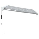 vidaXL Copertină retractabilă antracit/alb, 3x2,5 m, textil/aluminiu vidaXL Copertină retractabilă antracit/alb, 3x2,5 m, textil/aluminiu