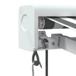 vidaXL Copertină retractabilă antracit/alb, 3,5x2,5 m, textil/aluminiu vidaXL Copertină retractabilă antracit/alb, 3,5x2,5 m, textil/aluminiu
