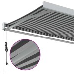 vidaXL Copertină retractabilă antracit/alb, 3,5x2,5 m, textil/aluminiu vidaXL Copertină retractabilă antracit/alb, 3,5x2,5 m, textil/aluminiu