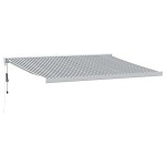 vidaXL Copertină retractabilă antracit/alb, 4x3 m, textil/aluminiu