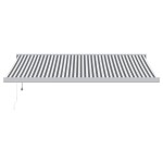 vidaXL Copertină retractabilă antracit/alb, 4x3 m, textil/aluminiu