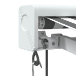 vidaXL Copertină retractabilă antracit/alb, 4x3 m, textil/aluminiu