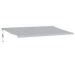 vidaXL Copertină retractabilă antracit/alb, 5x3 m, textil/aluminiu