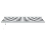 vidaXL Copertină retractabilă antracit/alb, 5x3 m, textil/aluminiu