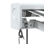 vidaXL Copertină retractabilă antracit/alb, 5x3 m, textil/aluminiu