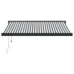 vidaXL Copertină retractabilă antracit/alb, 3,5x2,5 m, textil/aluminiu vidaXL Copertină retractabilă antracit/alb, 3,5x2,5 m, textil/aluminiu