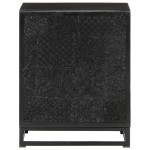 vidaXL Noptieră, negru, 40x30x50 cm, lemn masiv de acacia