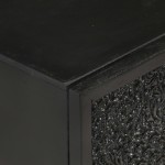 vidaXL Noptieră, negru, 40x30x50 cm, lemn masiv de acacia