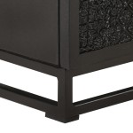vidaXL Noptieră, negru, 40x30x50 cm, lemn masiv de acacia