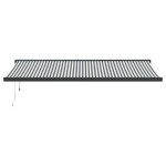 vidaXL Copertină retractabilă antracit/alb, 5x3 m, textil/aluminiu