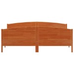 vidaXL Cadru de pat fără saltea, maro ceruit 200x200 cm lemn masiv pin