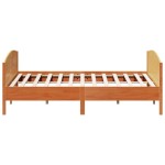 vidaXL Cadru de pat fără saltea, maro ceruit 200x200 cm lemn masiv pin