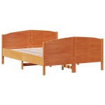 vidaXL Cadru de pat fără saltea, maro ceruit 140x200 cm lemn masiv pin vidaXL Cadru de pat fără saltea, maro ceruit 140x200 cm lemn masiv pin