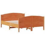 vidaXL Cadru de pat fără saltea, maro ceruit 140x200 cm lemn masiv pin vidaXL Cadru de pat fără saltea, maro ceruit 140x200 cm lemn masiv pin