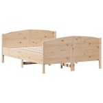 vidaXL Cadru de pat fără saltea, 140x190 cm, lemn masiv de pin vidaXL Cadru de pat fără saltea, 140x190 cm, lemn masiv de pin