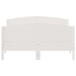 vidaXL Cadru de pat fără saltea, alb, 140x190 cm, lemn masiv de pin vidaXL Cadru de pat fără saltea, alb, 140x190 cm, lemn masiv de pin