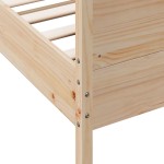 vidaXL Cadru de pat fără saltea, 135x190 cm, lemn masiv de pin vidaXL Cadru de pat fără saltea, 135x190 cm, lemn masiv de pin