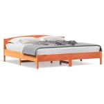 vidaXL Cadru de pat fără saltea, maro ceruit 200x200 cm lemn masiv pin vidaXL Cadru de pat fără saltea, maro ceruit 200x200 cm lemn masiv pin
