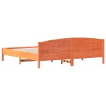 vidaXL Cadru de pat fără saltea, maro ceruit 180x200 cm lemn masiv pin