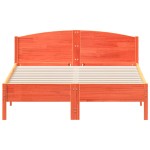 vidaXL Cadru de pat fără saltea, maro ceruit 150x200 cm lemn masiv pin vidaXL Cadru de pat fără saltea, maro ceruit 150x200 cm lemn masiv pin