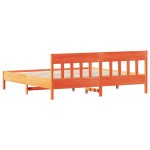 vidaXL Cadru de pat fără saltea, maro ceruit 200x200 cm lemn masiv pin