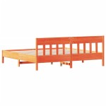vidaXL Cadru de pat fără saltea, maro ceruit 180x200 cm lemn masiv pin vidaXL Cadru de pat fără saltea, maro ceruit 180x200 cm lemn masiv pin
