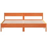 vidaXL Cadru de pat fără saltea, maro ceruit 200x200 cm lemn masiv pin vidaXL Cadru de pat fără saltea, maro ceruit 200x200 cm lemn masiv pin