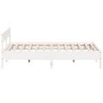 vidaXL Cadru de pat fără saltea, alb, 180x200 cm, lemn masiv pin vidaXL Cadru de pat fără saltea, alb, 180x200 cm, lemn masiv pin