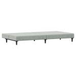 vidaXL Canapea extensibilă cu taburet, 2 locuri, gri deschis, catifea