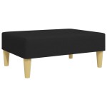 vidaXL Canapea extensibilă cu taburet, 2 locuri, negru, textil vidaXL Canapea extensibilă cu taburet, 2 locuri, negru, textil