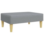 vidaXL Canapea extensibilă cu taburet, 2 locuri, gri deschis, textil