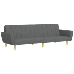 vidaXL Canapea extensibilă cu taburet, 2 locuri, gri închis, textil vidaXL Canapea extensibilă cu taburet, 2 locuri, gri închis, textil