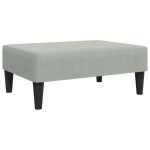 vidaXL Canapea extensibilă cu taburet, 2 locuri, gri deschis, catifea