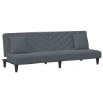 vidaXL Set canapea cu perne, 2 piese, gri închis, catifea