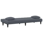 vidaXL Set canapea cu perne, 2 piese, gri închis, catifea