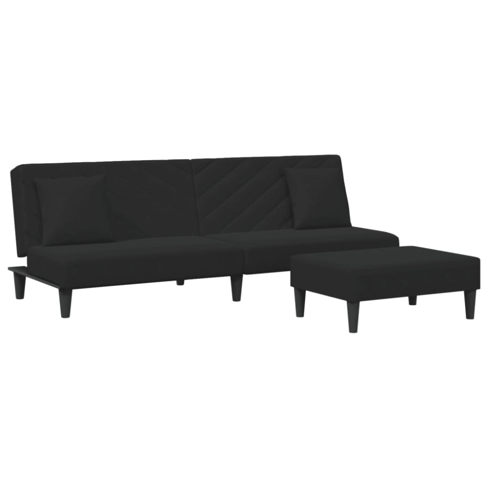 vidaXL Set canapea cu perne, 2 piese, roz, catifea