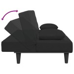 vidaXL Set canapea cu perne, 2 piese, roz, catifea