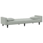 vidaXL Set canapea cu perne, 2 piese, gri deschis, catifea