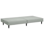 vidaXL Set canapea, 2 piese, gri deschis, catifea vidaXL Set canapea, 2 piese, gri deschis, catifea