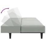 vidaXL Set canapea, 2 piese, gri deschis, catifea vidaXL Set canapea, 2 piese, gri deschis, catifea