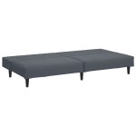 vidaXL Set canapea, 2 piese, gri închis, catifea