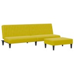 vidaXL Set canapea 2 piese, galben, catifea