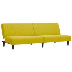 vidaXL Set canapea 2 piese, galben, catifea