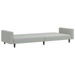 vidaXL Set canapea, 2 piese, gri deschis, catifea