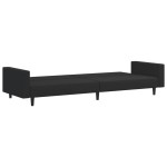 vidaXL Set canapea 2 piese, negru, catifea