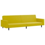 vidaXL Set canapea 2 piese, galben, catifea